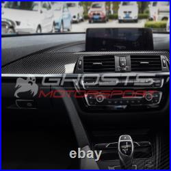 Bmw 3 4 Series F30 F32 Real Carbon Fibre Interior Dashoard Dash Trim Cover Rhd