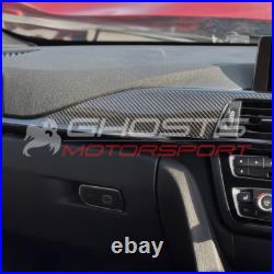 Bmw 3 4 Series F30 F32 Real Carbon Fibre Interior Dashoard Dash Trim Cover Rhd