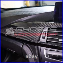 Bmw 3 4 Series F30 F32 Real Carbon Fibre Interior Dashoard Dash Trim Cover Rhd