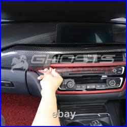 Bmw 3 4 Series F30 F32 Real Carbon Fibre Interior Dashoard Dash Trim Cover Rhd