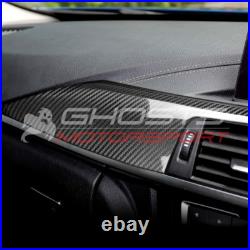 Bmw 3 4 Series F30 F32 Real Carbon Fibre Interior Dashoard Dash Trim Cover Rhd