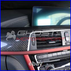Bmw 3 4 Series F30 F32 Real Carbon Fibre Interior Dashoard Dash Trim Cover Rhd