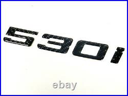 Bmw 530 530i Carbon Fiber Trunk Letters Badge Emblem