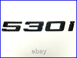 Bmw 530 530i Carbon Fiber Trunk Letters Badge Emblem