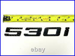 Bmw 530 530i Carbon Fiber Trunk Letters Badge Emblem