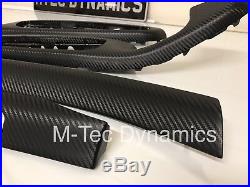 Bmw E46 Coupe M3 3m 3d Black Carbon Fibre Vinyl Interior Dash Gear Trim Set 2