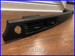 Bmw E90 Carbon Fiber Vinyl Wrapped Dash Door Idrive Console Interior Trim Set