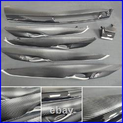 Bmw F16 X6 Black Textured Carbon Fibre Interior Trim Set (dash & Door Set)