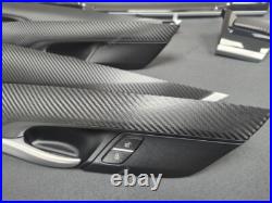 Bmw F16 X6 Black Textured Carbon Fibre Interior Trim Set (dash & Door Set)