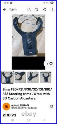 Bmw F20/F21/F22/F23 Interior trims. Wrapping service Alcantara/3D Carbon Fiber