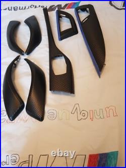 Bmw F20 Interior trims. Wrap with 3D Carbon fiber. 3D Black/blue Carbon fiber