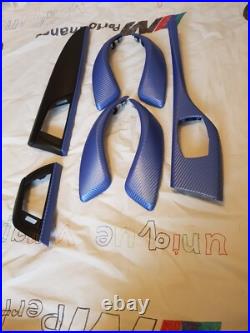 Bmw F20 Interior trims. Wrap with 3D Carbon fiber. 3D black/blue Carbon fiber