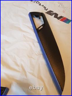 Bmw F20 Interior trims. Wrap with 3D Carbon fiber. 3D black/blue Carbon fiber