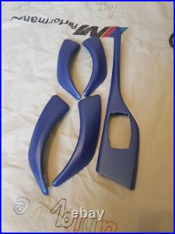 Bmw F20 Interior trims. Wrap with 3D Carbon fiber. 3D black/blue Carbon fiber
