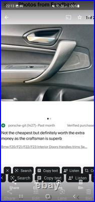 Bmw F21/F22/F23 140i Interior trims. Wrap with 3D black Carbon fiber & Alcantara