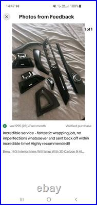 Bmw F21/F22/F23 140i Interior trims. Wrap with 3D black Carbon fiber & Alcantara