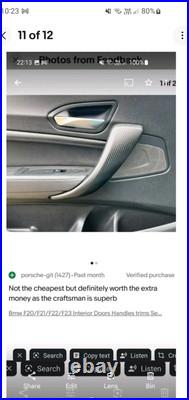Bmw F21/F22/F23 Interior trims Will Wrap With 3D Carbon Fiber & 99% Alcantara