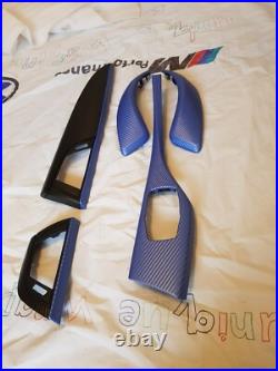 Bmw F22/F23 Interior trims. Wrap with 3D Carbon fiber. 3D black/blue Carbon