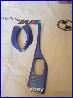 Bmw F22/F23 Interior trims. Wrap with 3D Carbon fiber. 3D black/blue Carbon