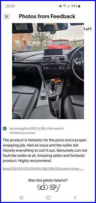 Bmw F30/f31/f32/f33/f34/f80/f82/f33 Interior trims. Wrap with 3D Carbon fiber