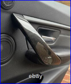 Bmw Genuine Carbon Fibre Interior Door Handle Cover Trims 3 Series F30 F31
