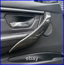 Bmw Genuine Carbon Fibre Interior Door Handle Cover Trims 3 Series F30 F31