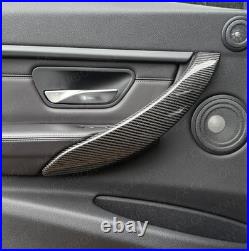 Bmw Genuine Carbon Fibre Interior Door Handle Cover Trims 3 Series F30 F31