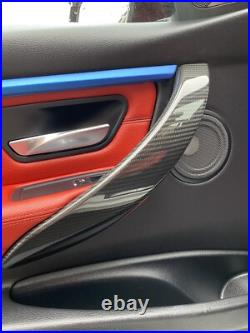 Bmw Genuine Carbon Fibre Interior Door Handle Cover Trims 4 Series F36 + M3 F80