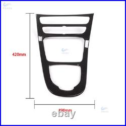 Car ABS Carbon Fiber Texture Console Gear Panel Cover Frame Trim Interior Access