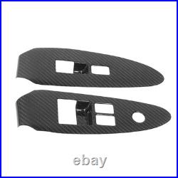 Car Carbon Fiber Window Switch Cover Interior Decoration Window Control Panel