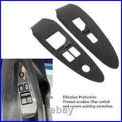 Car Carbon Fiber Window Switch Cover Interior Decoration Window Control Panel