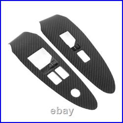 Car Carbon Fiber Window Switch Cover Interior Decoration Window Control Panel