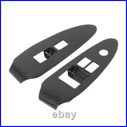 Car Carbon Fiber Window Switch Cover Interior Decoration Window Control Panel