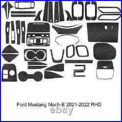 Car Dash Carbon Fiber Trim Interior Sticker For Ford Mustang Mach-E 2021-22 50PC