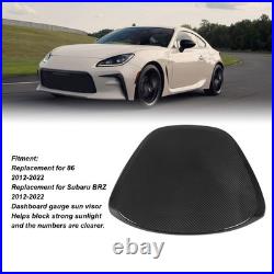 Car Dashboard Gauge Sun Visor Sunshade Cover Carbon Fiber Auto Interior Trim For