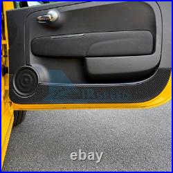 Car Door Anti-Kick Stickers Carbon Fiber for FIAT 500 08-24 Abarth 595 695 12-24