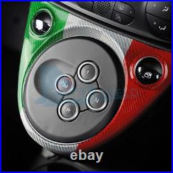Car Gear Shift Frame Cover Italian Flag Carbon Fiber for Abarth 595 595C 2012-24