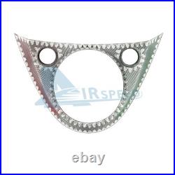 Car Gear Shift Frame Cover Italian Flag Carbon Fiber for Abarth 595 595C 2012-24