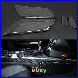 Car Interior Center Console Side Panel Trim For Ford Mustang 2015- 2020 4pcs