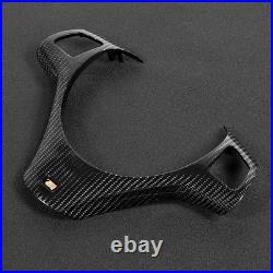Car Interior Decor Trim Carbon Fiber Steering Wheel Cover Modified Lower Trim