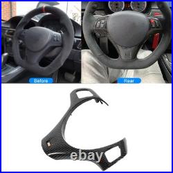 Car Interior Decor Trim Carbon Fiber Steering Wheel Cover Modified Lower Trim