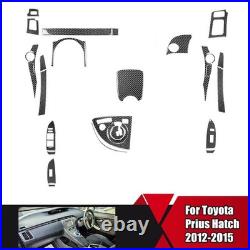 Car Interior Kit Trim Carbon Fiber Look Sticker For Toyota Prius 2012-2015