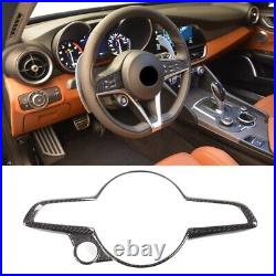 Car Stee Wheel Button Cover Sticker Real Carbon Fiber Interior Trim for 202 J2Q3