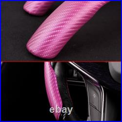Car Steering Wheel Booster Non-Slip Cover Carbon Fiber Style Universalessory Yw