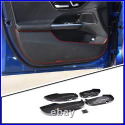 Carbon Fiber ABS Inner Door Anti-Kick Panel Cover Trim For Benz S-Class 2022+