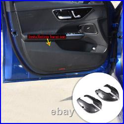 Carbon Fiber ABS Inner Door Anti-Kick Panel Cover Trim For Benz S-Class 2022+
