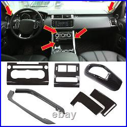 Carbon Fiber ABS Interior Center Trim Cover Set For Range Rover Sport 2014-17