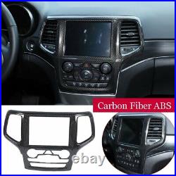 Carbon Fiber ABS Navigation GPS Panel Trim Fit For Jeep Grand Cherokee 2019-2020