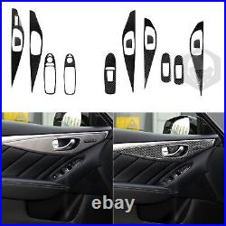 Carbon Fiber Automotive Door Interior Stickers Replacement For Infiniti Q50 N1Y9
