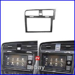 Carbon Fiber Black Car Interior Trim Set Sticker For VW Golf 7 GTI MK7 2018-2019